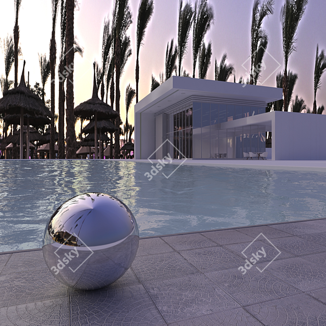 Egyptian Evening Oasis HDRI 3D model image 2