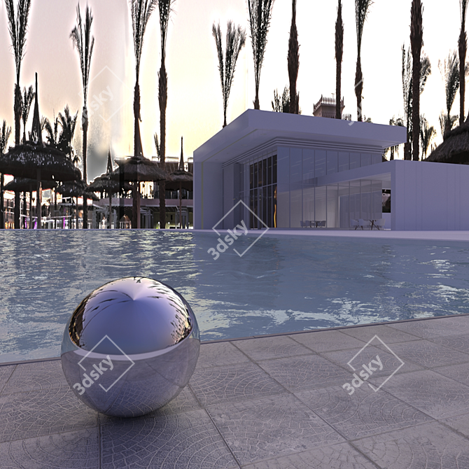 Egyptian Evening Oasis HDRI 3D model image 6