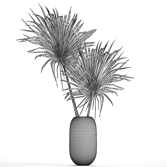 Palm Leaf Bouquet 3D model image 5