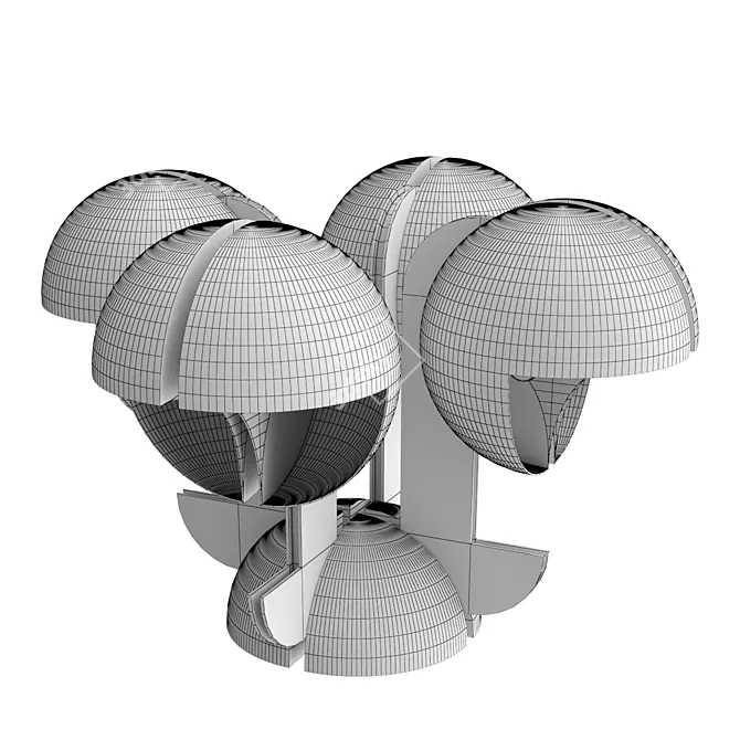 Martinelli Luce Ruspa 4: Elegant Lighting Fixture 3D model image 2