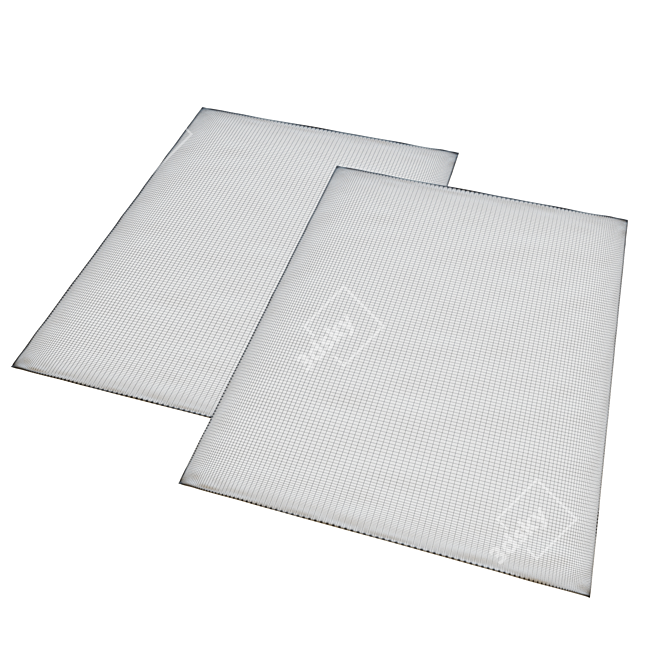 Irregular Splash Rug Set: Large, High-Res 3D model image 2