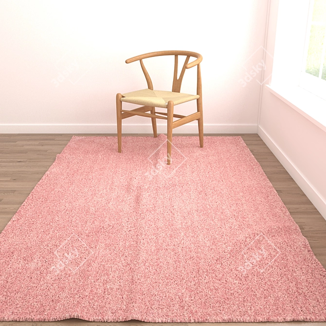 Versatile Set of 8 Rugs 3D model image 3