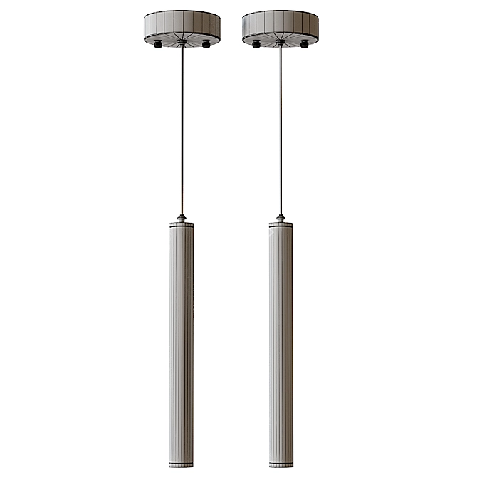 Sleek Nette Pendant Light 3D model image 7