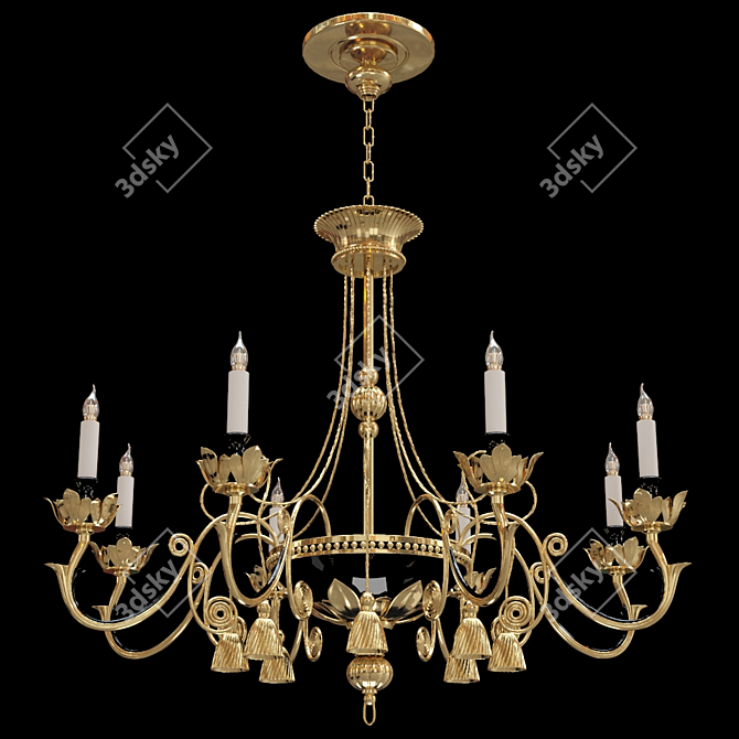 Modern Visconti Ceiling Lighting 3D model image 1