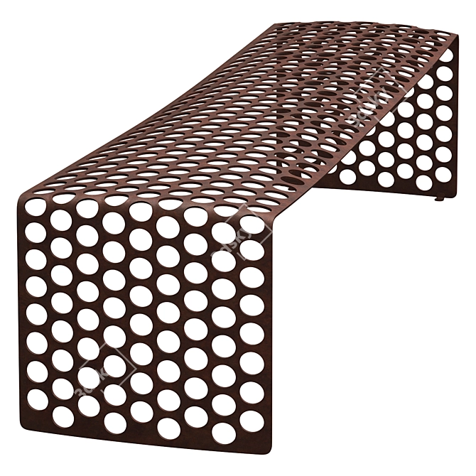 Oxyd Steel Bench: Sleek Design for Indoor & Outdoor 3D model image 3