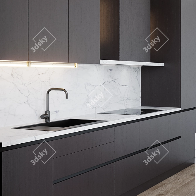 Modern Miele Kitchen: KM 6319 Hob Panel 3D model image 5