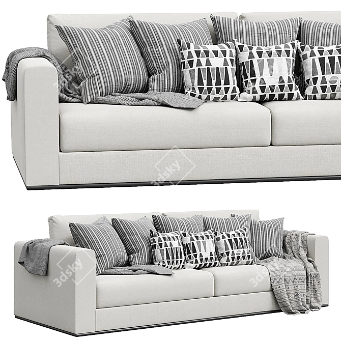 Elegant Telford Sofa | Luxurious Comfort 3D model image 2