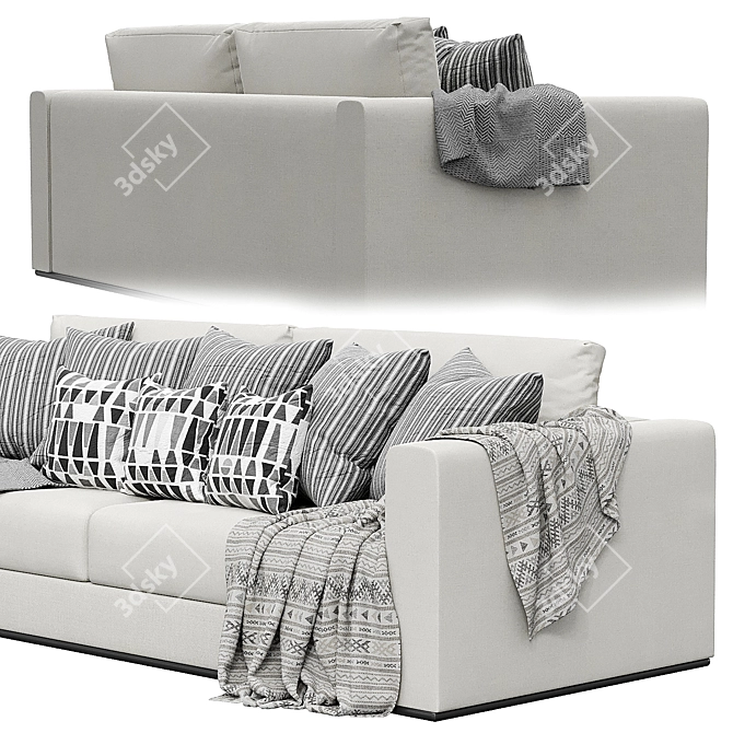 Elegant Telford Sofa | Luxurious Comfort 3D model image 4