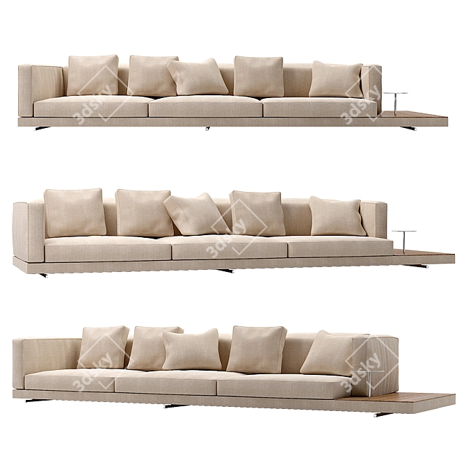 Modular Dock Basso Sofa 3D model image 1