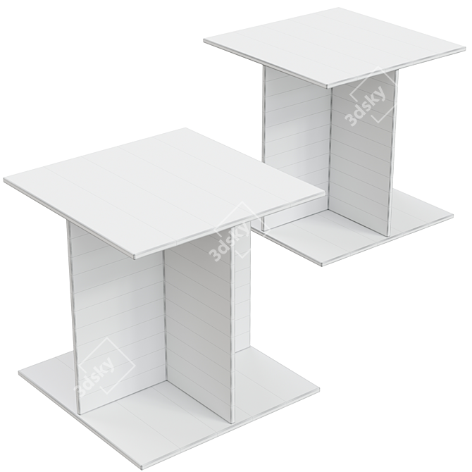 Minimalist Square Coffee Table - Vier E 15 3D model image 2