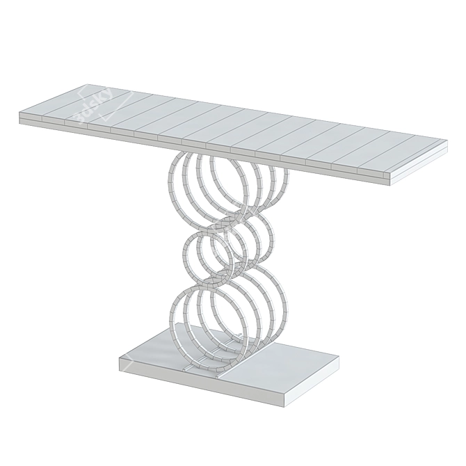 Sleek Black Console Table 3D model image 2