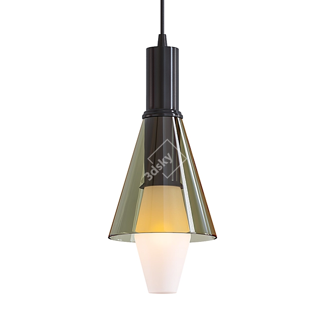 Sleek Pendant Lamp K2 3D model image 1