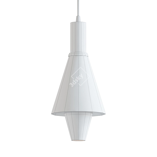 Sleek Pendant Lamp K2 3D model image 2