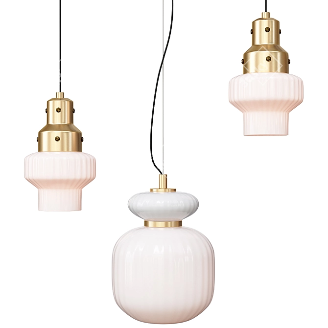 Anzazo Eddy: Elegant Hanging Pendant Light 3D model image 1