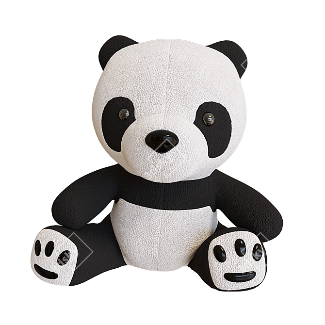 Bear & Panda Plush Toys 3D model image 5