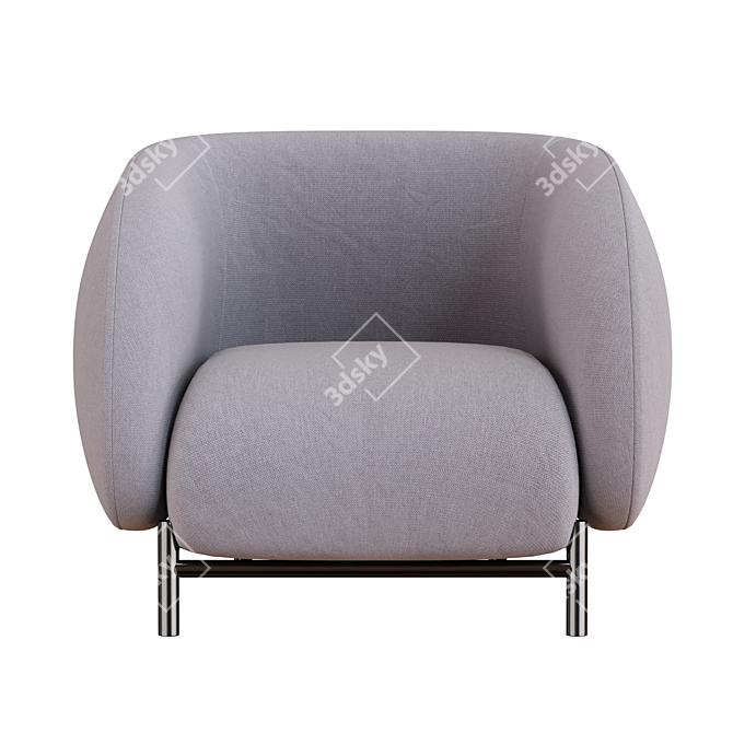 Cider Edition Curl Armchair: Sleek and Stylish Seat 3D model image 2