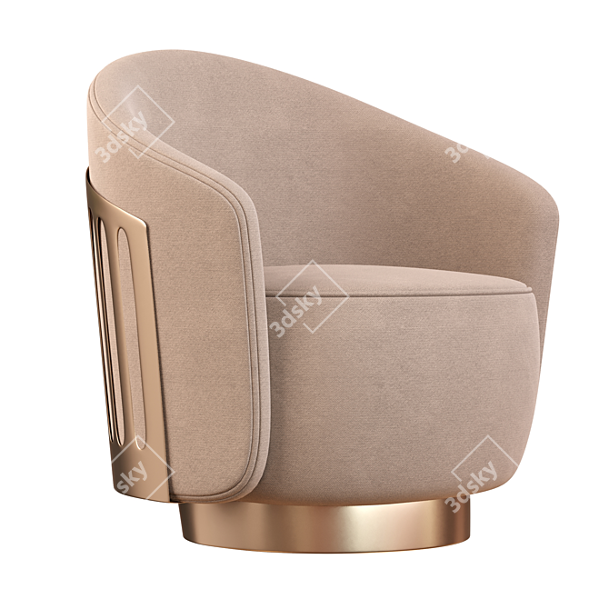 Elegant Giorgio Armchair 3D model image 2