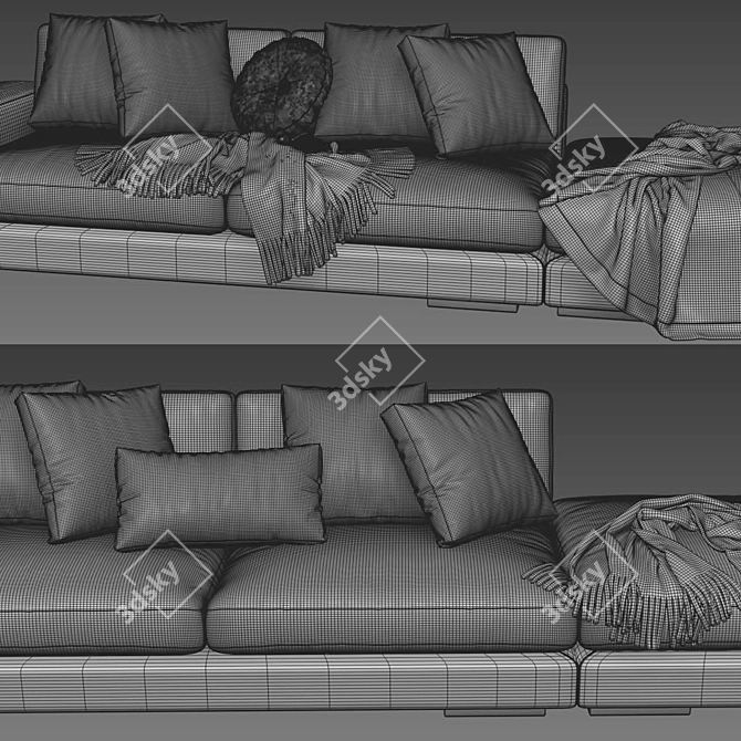 Stylish Verzelloni Holden Sofa 3D model image 4