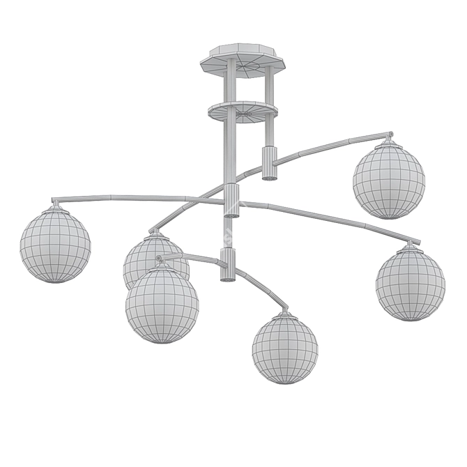 Glamorous Glendon Chandelier 3D model image 2