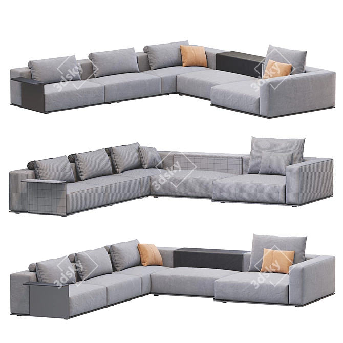 Poliform Westside Sofa: Elegant and Modern 3D model image 3