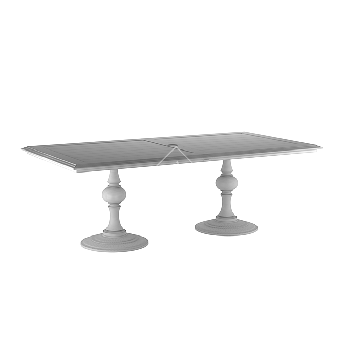 Title: Albero Koloniale Rectangular Dining Table 3D model image 3