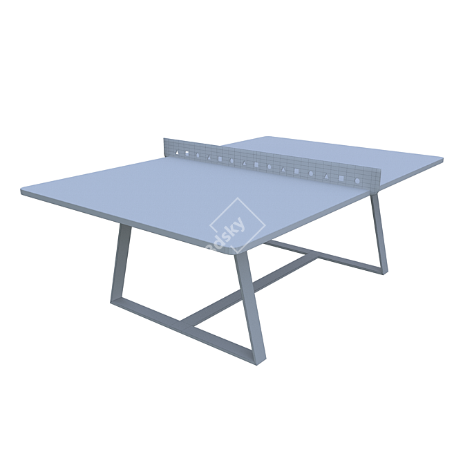 Modern Three-Piece Tennis Table Set 3D model image 7