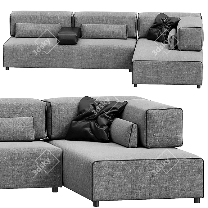 Luxurious Leolux Sofa for the German Home 3D model image 2