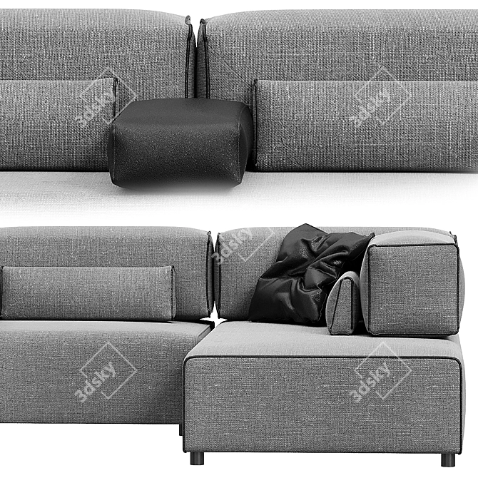 Luxurious Leolux Sofa for the German Home 3D model image 6