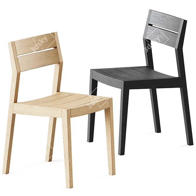 Teak EX 1 Outdoor Chair: Stylish and Durable 3D model image 1