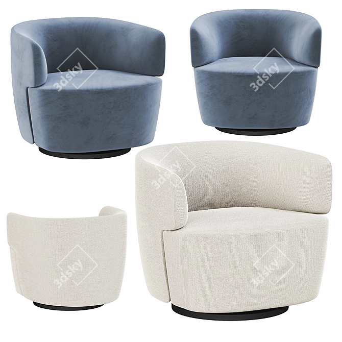 Modern Elegance: ELAIN Armchair 3D model image 2