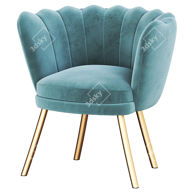 Modern Living Room Armchair 3D model image 2