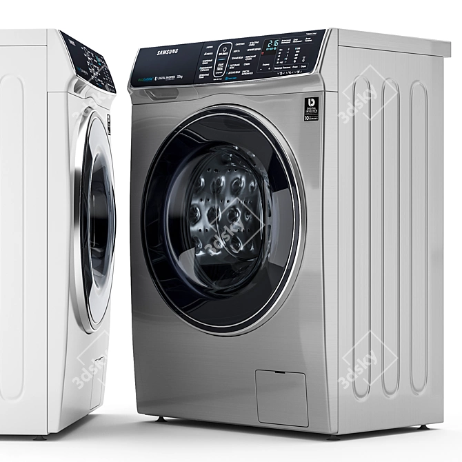 Samsung WW5100R Front Load Washing Machine 3D model image 2