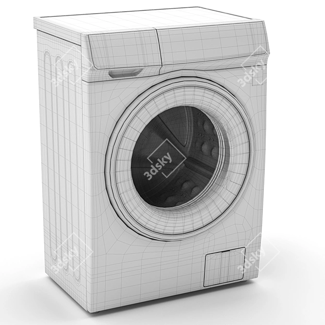 Samsung WW5100R Front Load Washing Machine 3D model image 5