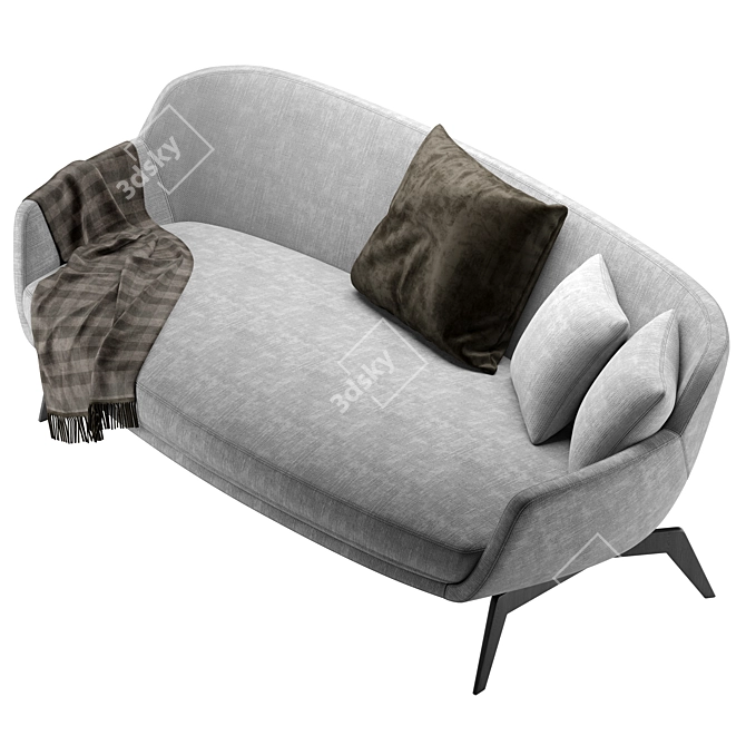 Sleek and Stylish: Minotti Belt Sofa 3D model image 2