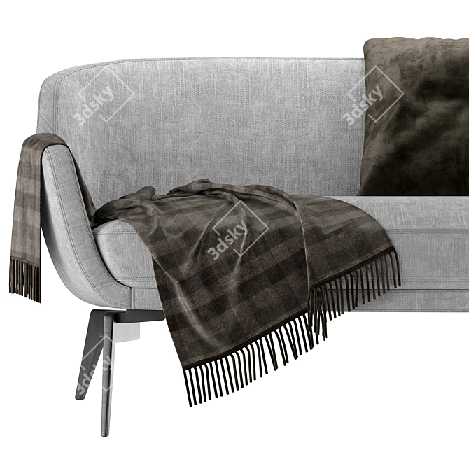 Sleek and Stylish: Minotti Belt Sofa 3D model image 3