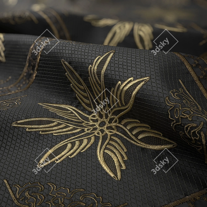 Lace Embroidery 05: Procedural PBR Fabric 3D model image 5