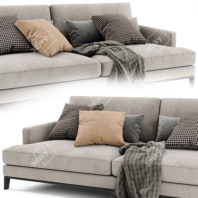 Poliform Bellport 2-Seater Sofa 3D model image 2