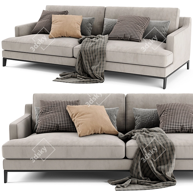 Poliform Bellport 2-Seater Sofa 3D model image 3