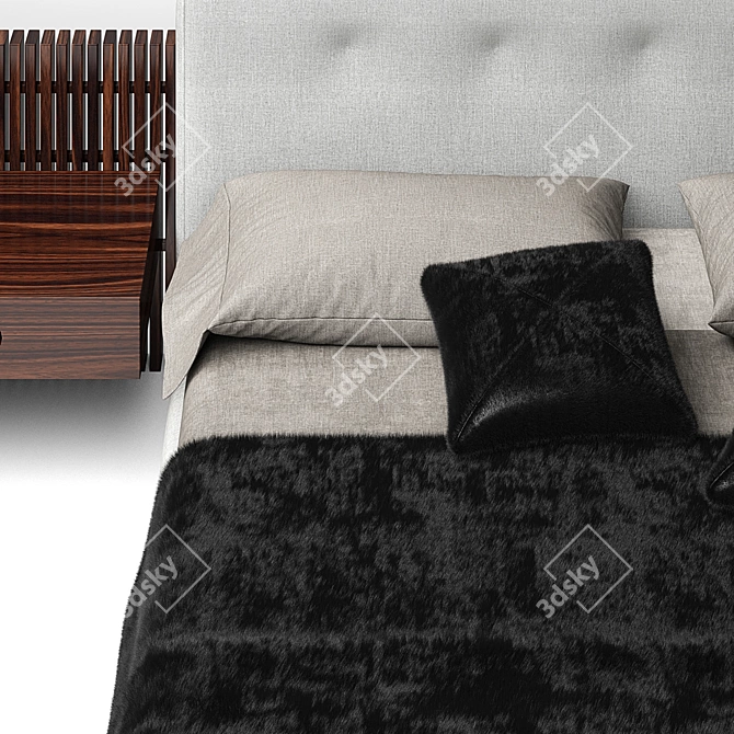 Stylish Brasilia Minotti Bed 3D model image 3
