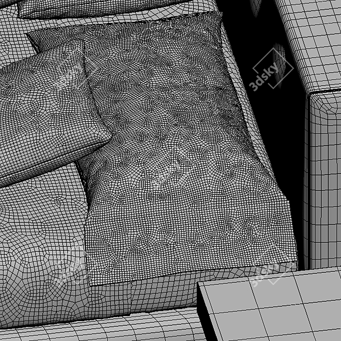Stylish Brasilia Minotti Bed 3D model image 4
