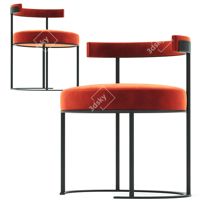 Elegant Giopagani Chair 3D model image 2