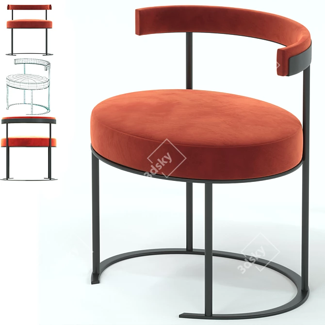 Elegant Giopagani Chair 3D model image 5