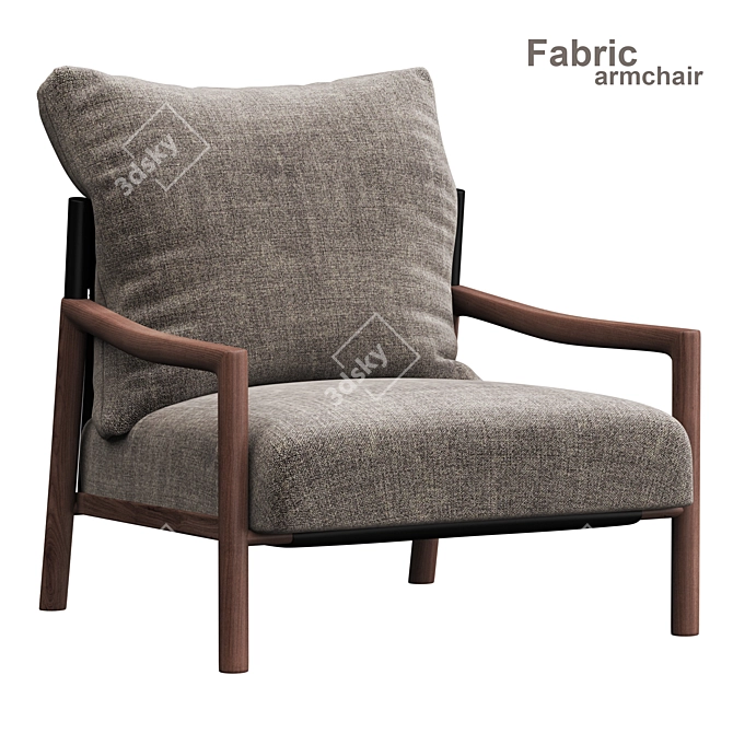 Elegant Porada Vera Armchair 3D model image 1