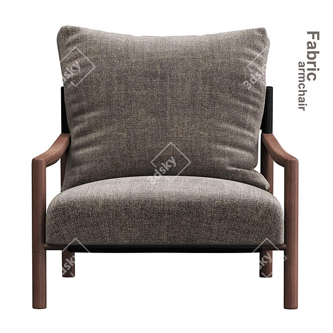 Elegant Porada Vera Armchair 3D model image 2