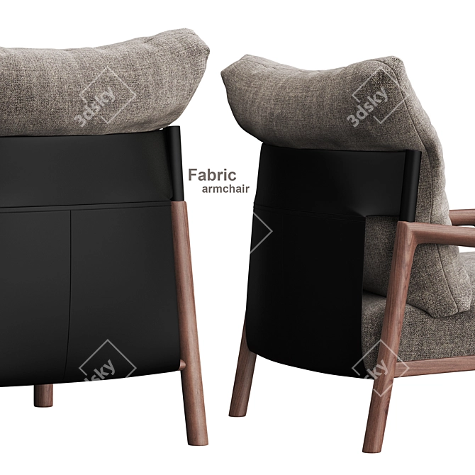 Elegant Porada Vera Armchair 3D model image 5