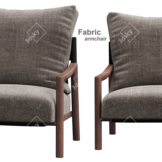 Elegant Porada Vera Armchair 3D model image 6