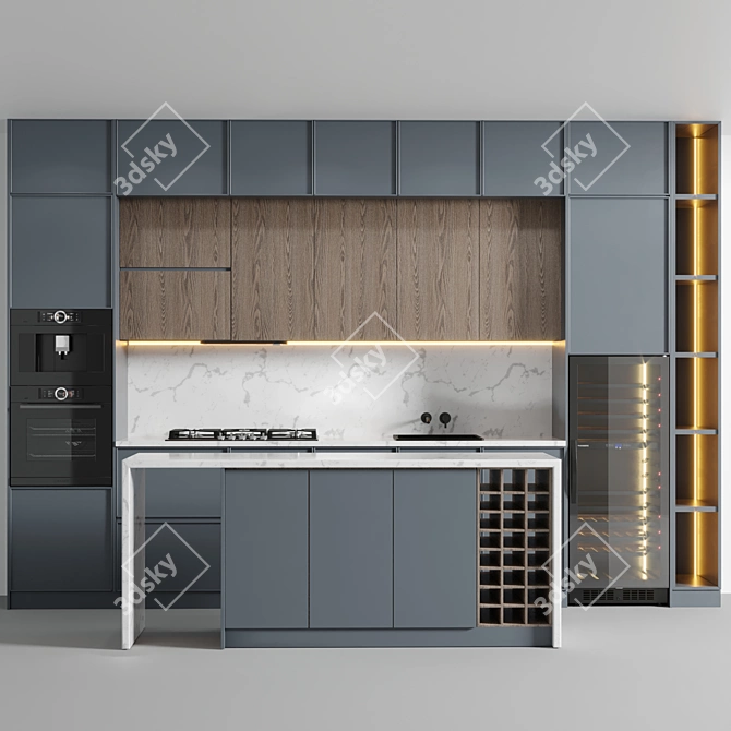 Bosch Kitchen No 18 - Versatile and Stylish Kitchen Appliance 3D model image 1