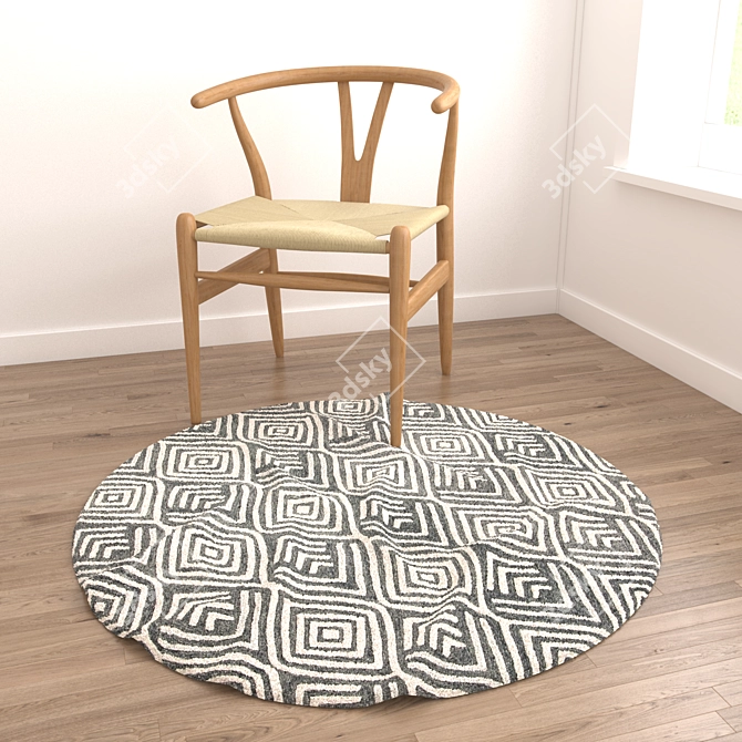 Variety of Round Rugs Set 3D model image 2