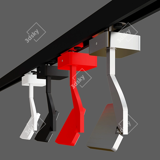 Sleek LED Track-Light: Jackie Spot 3D model image 2