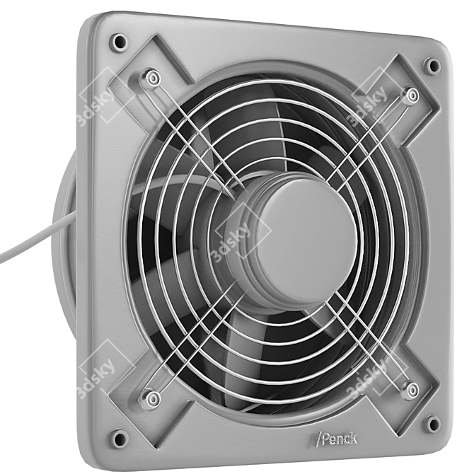 Versatile Penck Exhaust Fan - Black, White, Grey & Beige | 30x30x8 cm 3D model image 4